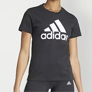 Adidas Black and White Logo Tee